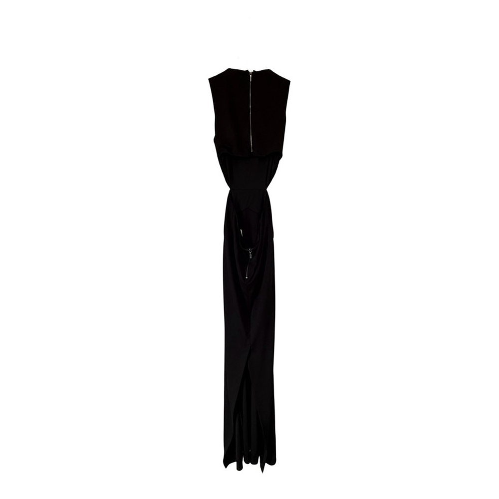 Nicole Miller Black Cut-Out Sleeveless Maxi Gown Evening Dress Size 8 NWT - Picture 6 of 12